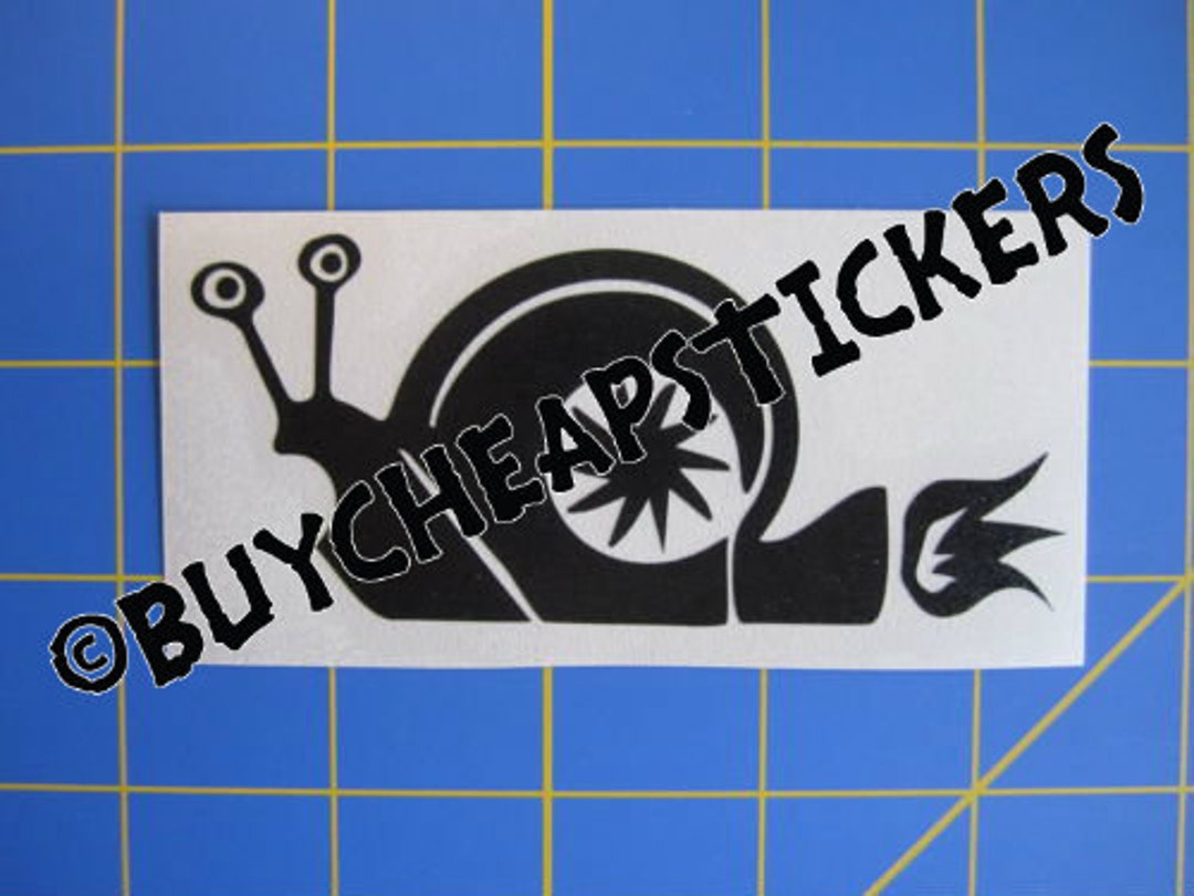 Googly Eye Turbo Snail With Flames Decal 2X4 Etsy