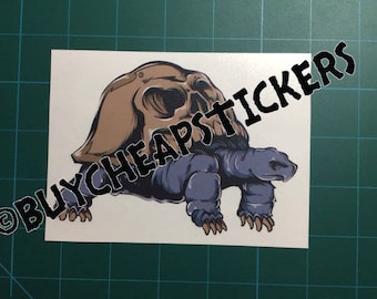 Skull Tortoise Decal/Sticker 3.5X5