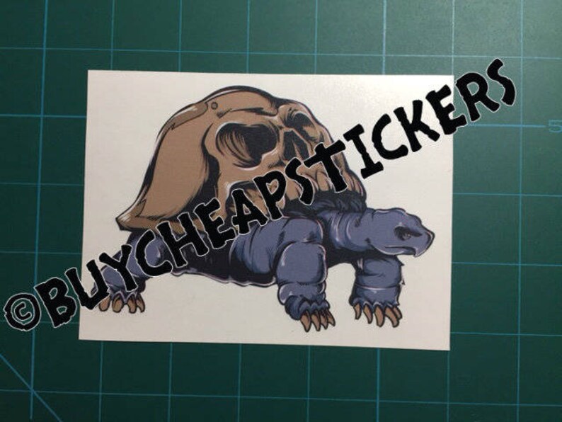 Skull Tortoise Decal/Sticker 3.5X5 image 1