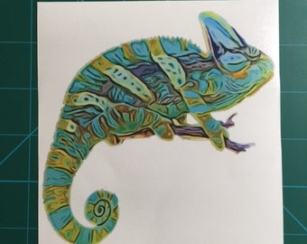 Chameleon Decal/Sticker 5X5