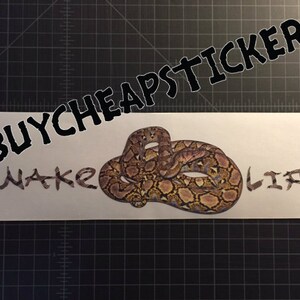 Snake Life Decal/Sticker Reticulated Python - Retic 13x4