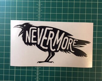 Raven Nevermore Decal/Sticker 3.5x6.5