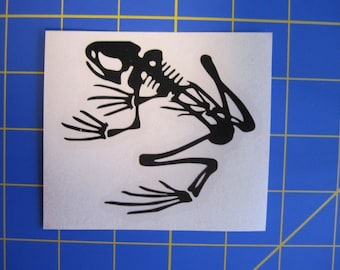 Skeleton Frog Decal - Sticker 2x2 Any Color