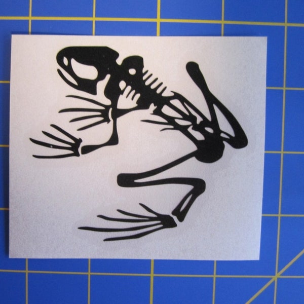 Skeleton Frog Decal - Sticker 2x2 Any Color