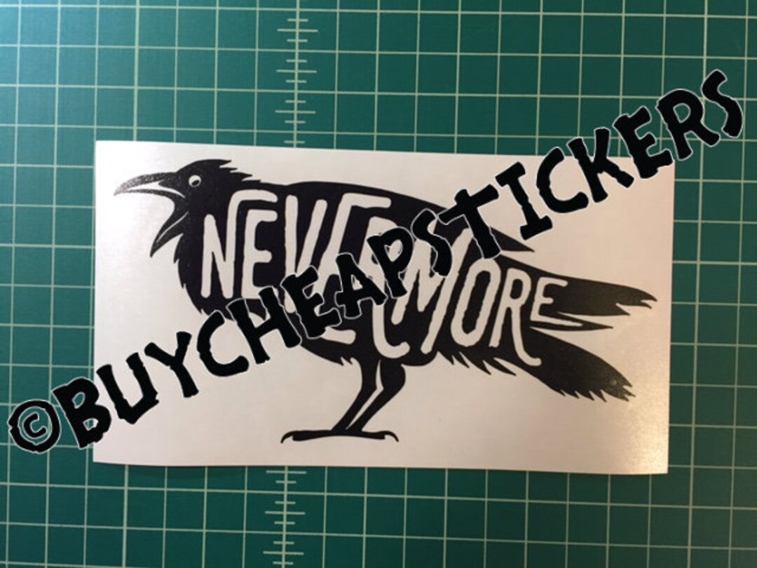 Calcomanía/pegatina Raven Nevermore 3.5x6.5 - Etsy España
