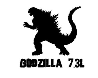Godzilla 7.3L Decal/Sticker 4x4