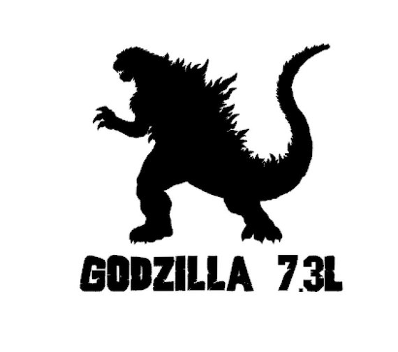 Godzilla 7.3L Decal/Sticker 4x4