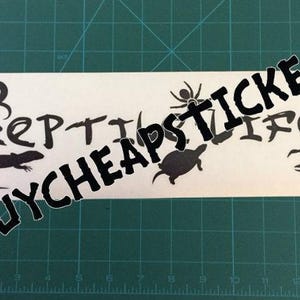 Reptile Life Decal/Sticker 12X4