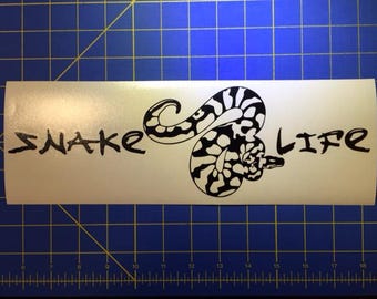 Snake Life Decal/Sticker 4"x12" Ball Python