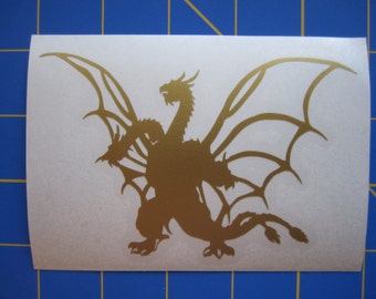 King Ghidorah Decal/Sticker #4 - 3X4 or 5x7