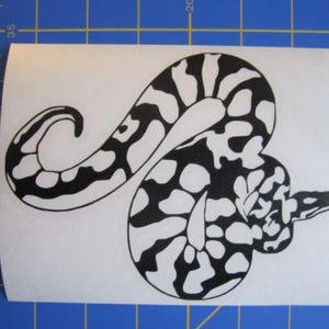 Dekal/klistermärke med orm i form av kungspyton 5x6