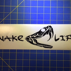 Snake Life Decal/Sticker 3x10 and 4x13 Rattlesnake Skull
