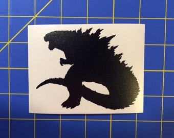 Godzilla 2014 Silhouette Decal/Sticker 3X4