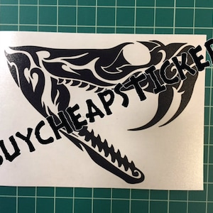 Tribal Rattlesnake Skull Decal/Sticker 4X5