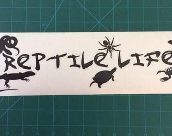 Decalcomania/adesivo sulla vita dei rettili 12X4
