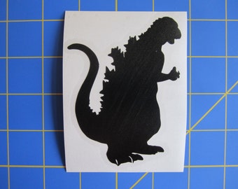 Godzilla 1960's Silouette Decal/Sticker 3x4.5 or 4x6