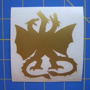King Ghidorah Decal/Sticker #1 - 3X3 or 6x6
