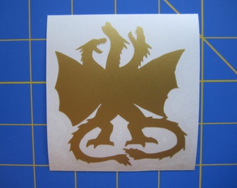 King Ghidorah Decal/Sticker #1 - 3X3 or 6x6