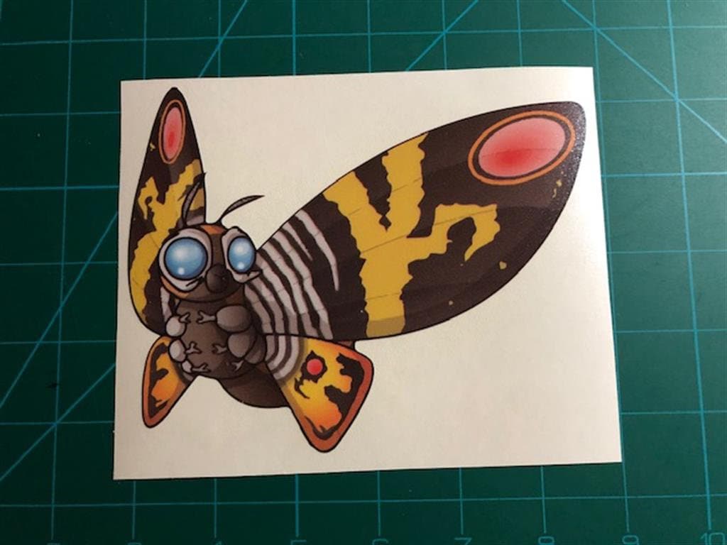 Full Color Mothra Decal 4x5