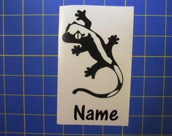 Crested Gecko Eyelash Gecko with Name Decal/Sticker