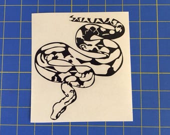 Red Tail Boa Snake Decal/Sticker 6x5