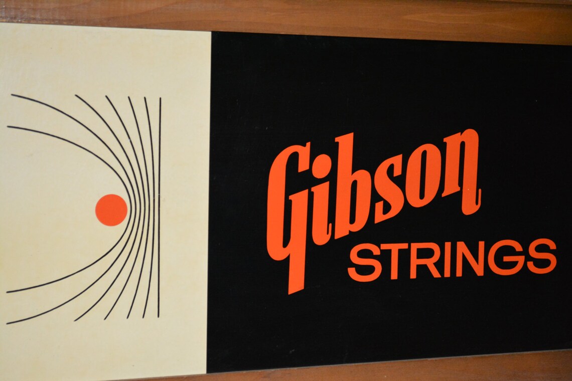 Vintage Gibson Guitar Strings Dealer Display Etsy