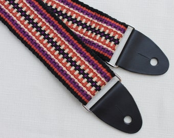 Guitar Strap, Comfortable Cotton, for Electric Guitar, Acoustic Guitar, Bass, Banjo, or Whatever You Play, Woven by Hand in New Mexico