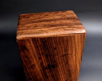 Large RARE Hawaiian Kou Wooden Memorial Cremation Urn... 6.5"wide x 5"deep x 9"high Wood Adult Cremation Urn Handmade in Hawaii LKU-041524-B