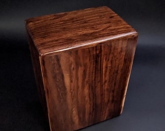 Large RARE Hawaiian Kou Wooden Memorial Cremation Urn... 7"wide x 5"deep x 9"high Wood Adult Cremation Urn Handmade in Hawaii LKU-041524-B