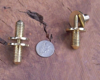 2 Solid Brass Cane Walking Stick Connector Couplers 1/2" x 13 Threads to split cane in two or more parts