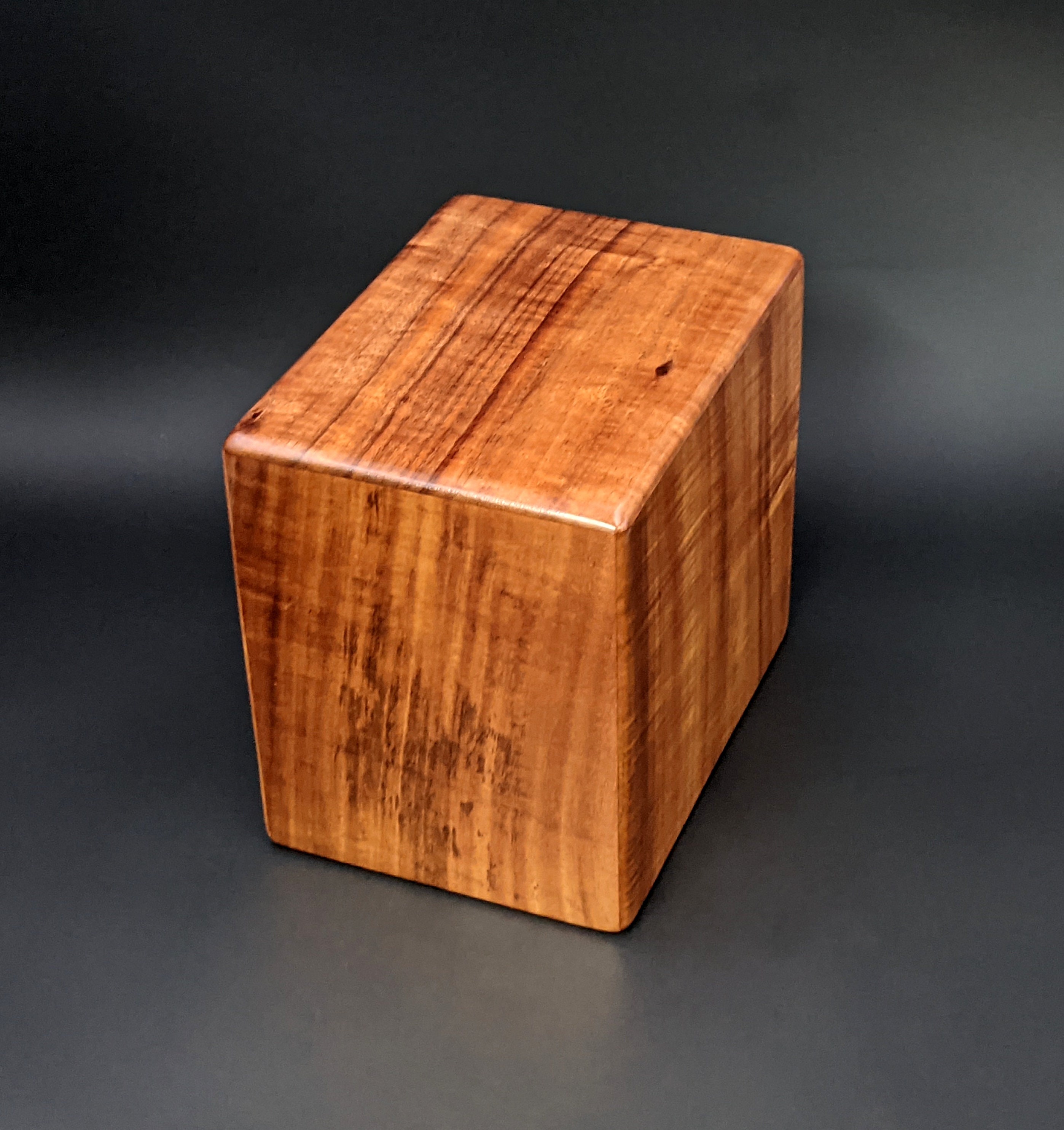 Curly Hawaiian Koa Companion Cremation Urn... 10 x 7 x 9 Keep Grandma