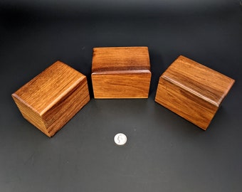 Small Rosewood Memorial Cremation Urn...Constant Supply On Hand 4.5" x 3" x 3"