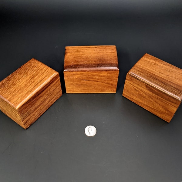 Small Rosewood Memorial Cremation Urn...Constant Supply On Hand 4.5" x 3" x 3"