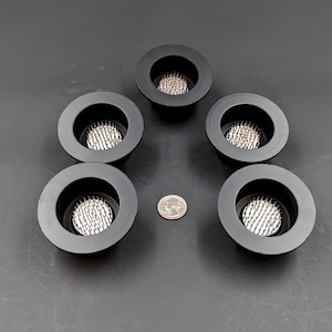 Black Aluminum Water Holding Floral Arranging 3" Lip Cups Fits 2" Hole Black Inside Kenzan Japanese Ikebana Vases Stainless 32mm Pin Frog