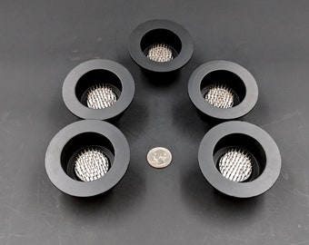 Black Aluminum Water Holding Floral Arranging 3" Lip Cups Fits 2" Hole Black Inside Kenzan Japanese Ikebana Vases Stainless 32mm Pin Frog