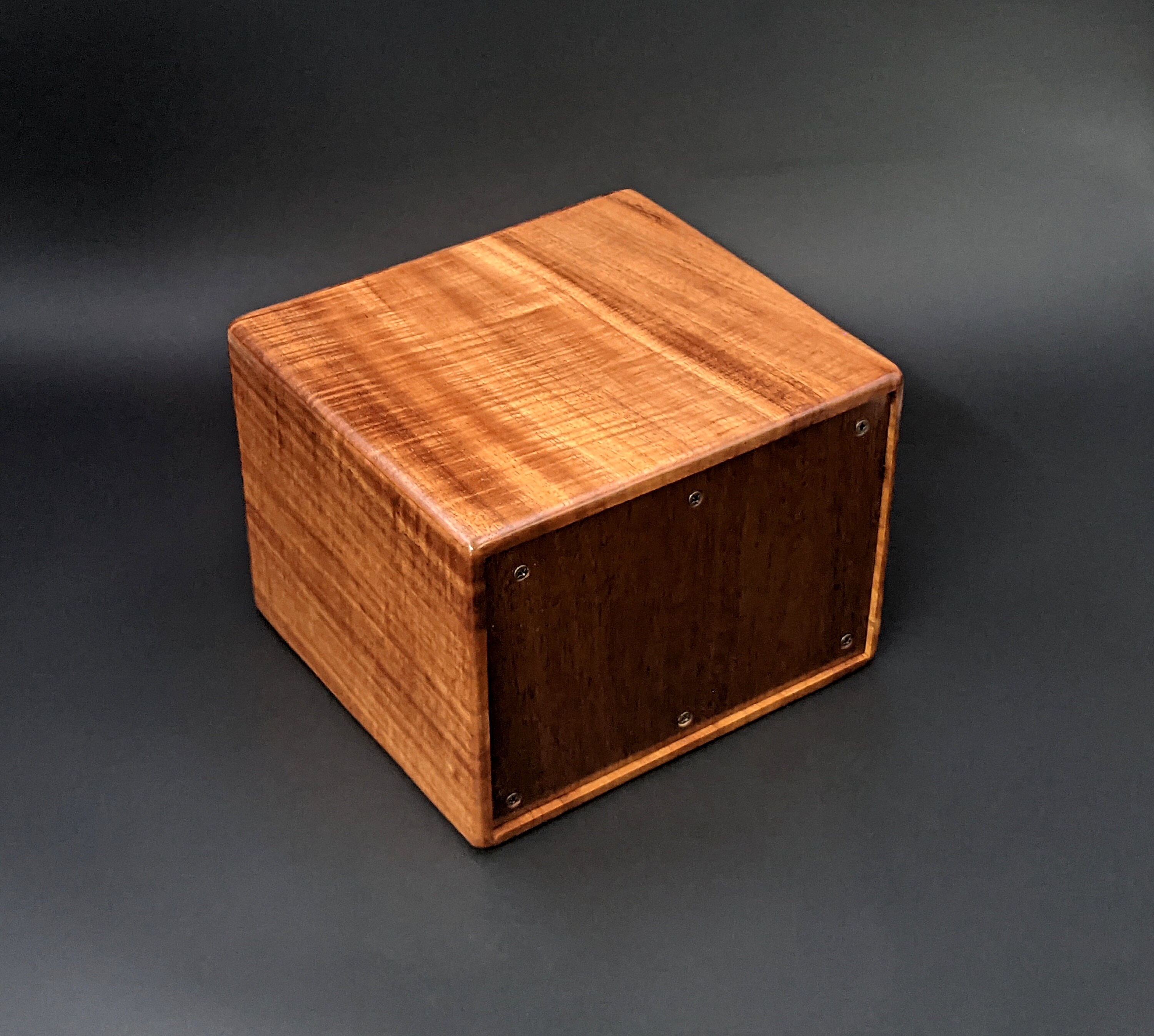 Curly Hawaiian Koa Companion Cremation Urn... 10 x 7 x 9 Keep Grandma