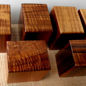 Curly Hawaiian Koa Keepsake or Pet Cremation Urn.... approximately  3&quot; x 2 1/4&quot; x 3 &quot;