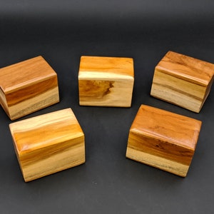 Teak Keepsake Memorial Cremation Urn...Constant Supply On Hand 3.5" x 2.25" x 2.5"