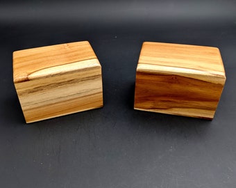 Small Teak Memorial Cremation Urn...Constant Supply On Hand 4.5" x 3" x 3" Holds about 45 Cubic Inches of Cremains  Keepsake Pet