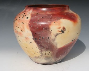 saggar fired pottery vase (SG10320D)