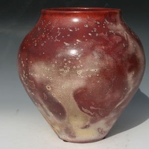 saggar fired pottery vase (SG10320B)