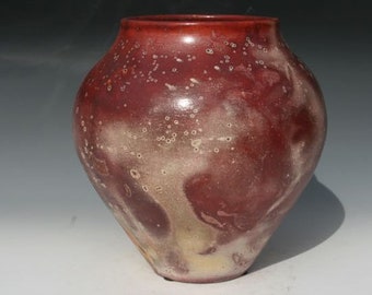 saggar fired pottery vase (SG10320B)