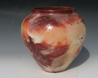 saggar fired pottery vase (SG10320C)