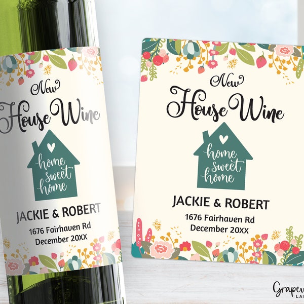 Housewarming Gift - New Home - Wine Label - 9002W