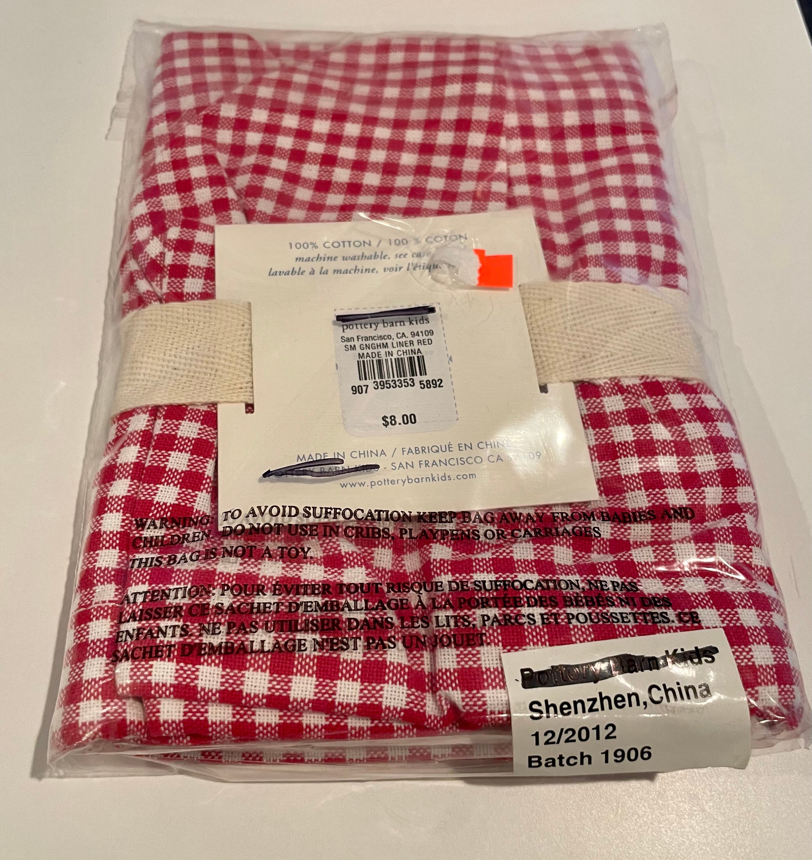 Pottery Barn Sabrina Basket Liner 4 Etsy