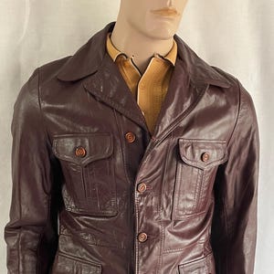 Vintage 70s Leather Jackets Mens - Etsy