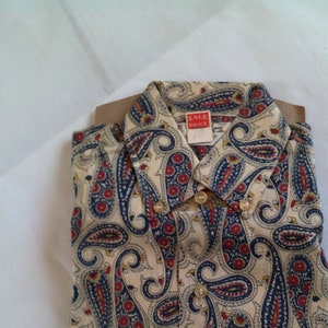 【大学生の特権】学生証で送料無料になる 1950s Paisley Shirt - Etsy トップス
