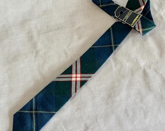 vintage mens skinny tie necktie CENTENNIAL tartan PLAID ARROW Canada