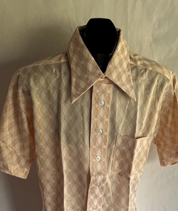 トップス 70s USA Sears open collar shirt check M s-l400.jpg