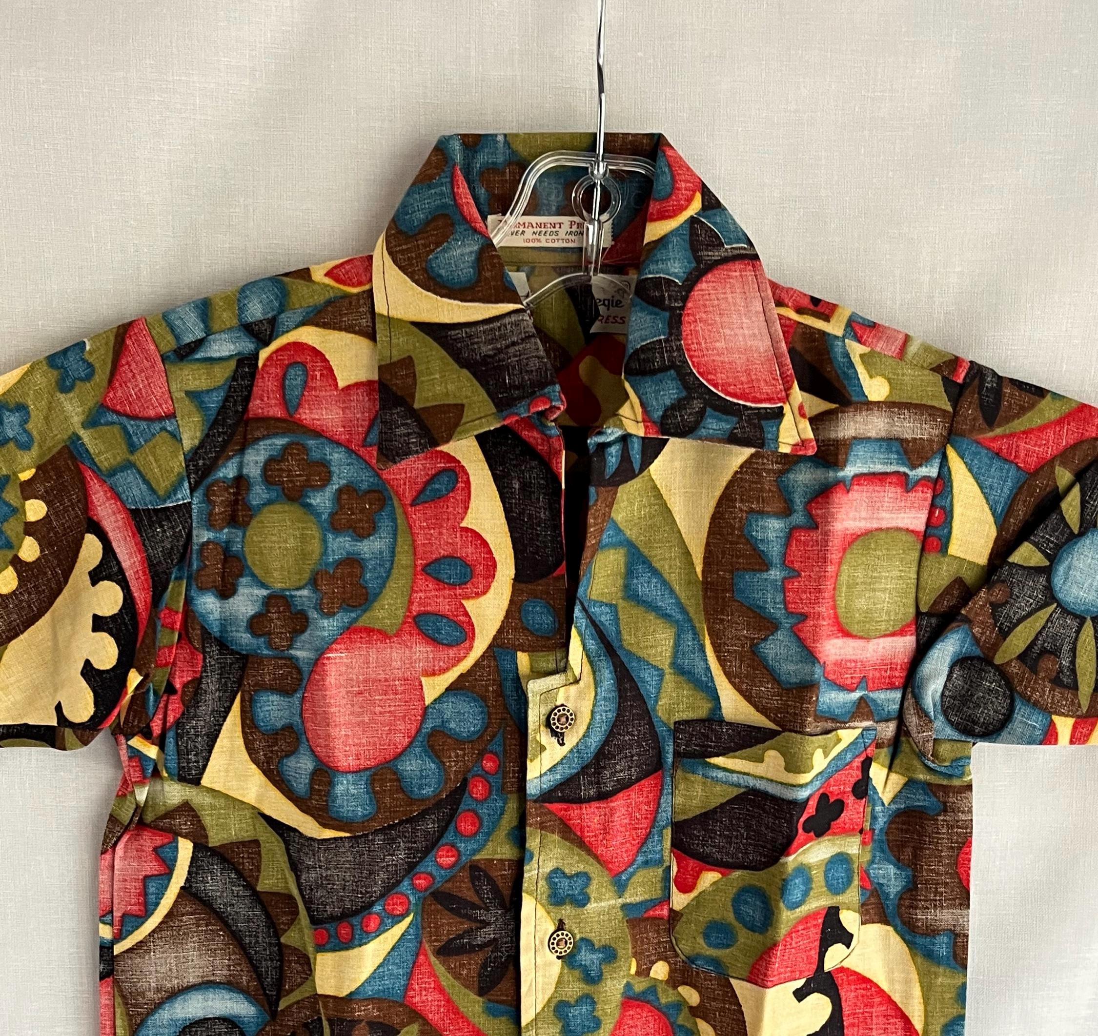 Vintage 60s Boys Shirt Aloha Open Neck Reverse Print 12 - Etsy
